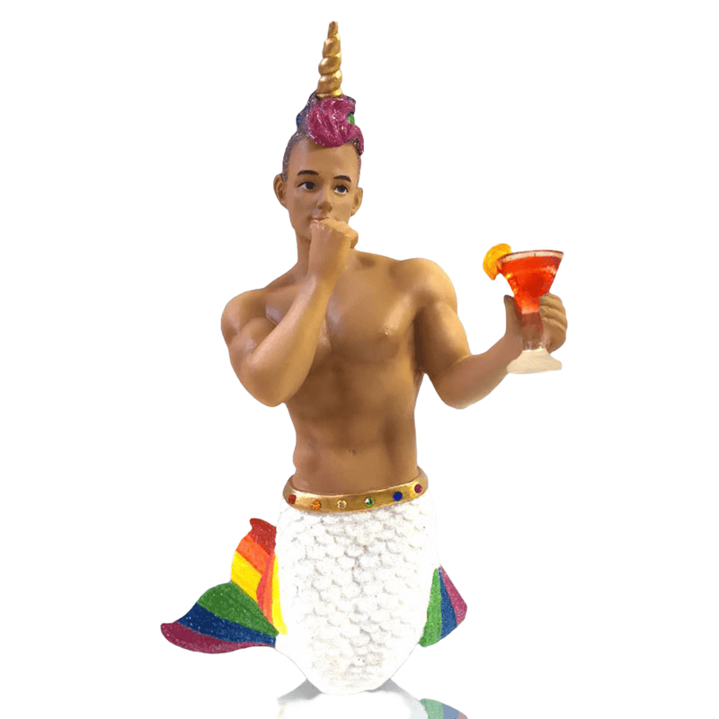 Quirks! December Diamonds Christmas, Seasonal Decor Merman Rainbow by December Diamonds