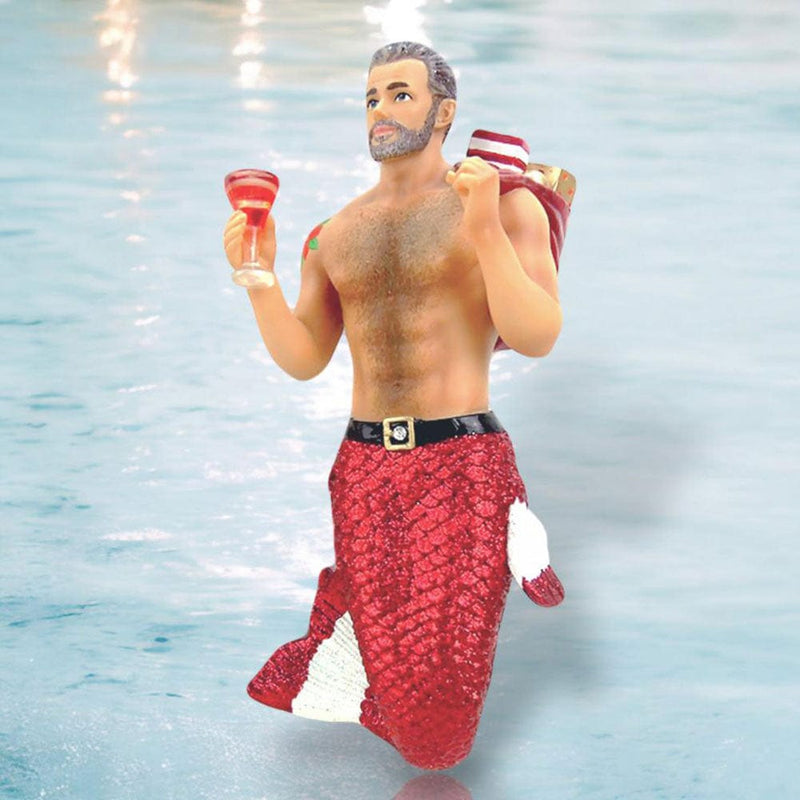 Quirks! December Diamonds Christmas, Seasonal Decor RETIRING Merman Santa Daddy II by December Diamonds