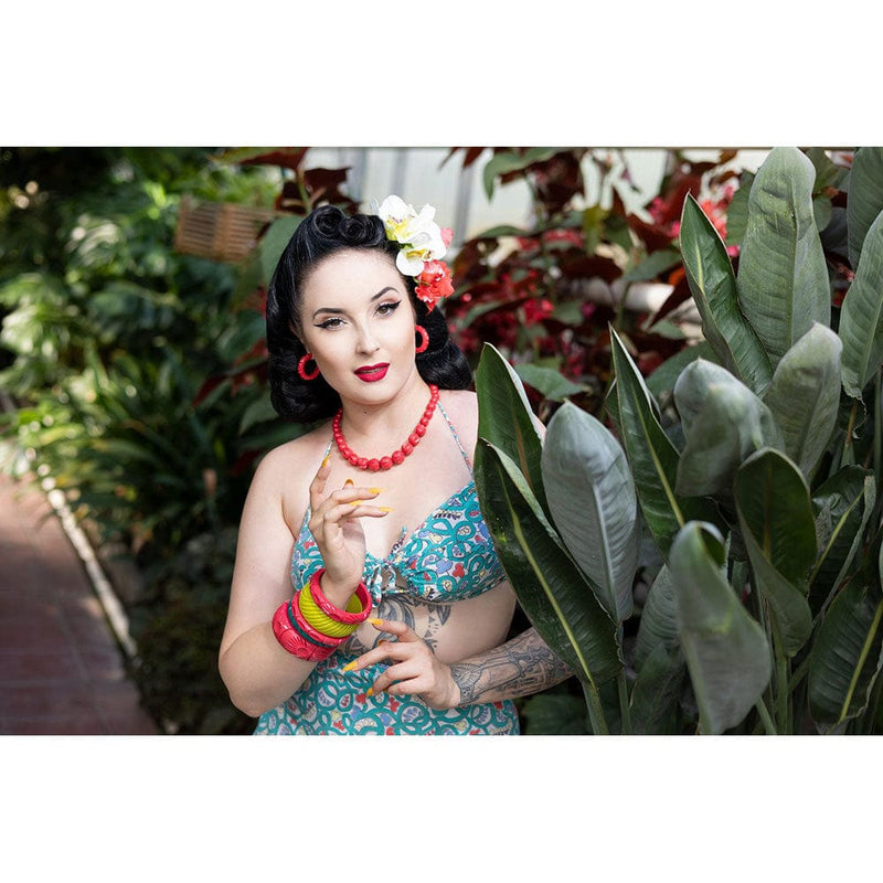 Quirks! Earrings and Accessories Hibiscus Heavy Carve Beads by Splendette