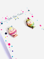 Quirks! Earrings and Accessories Little Easter Egg Studs by Rosie Rose Parker