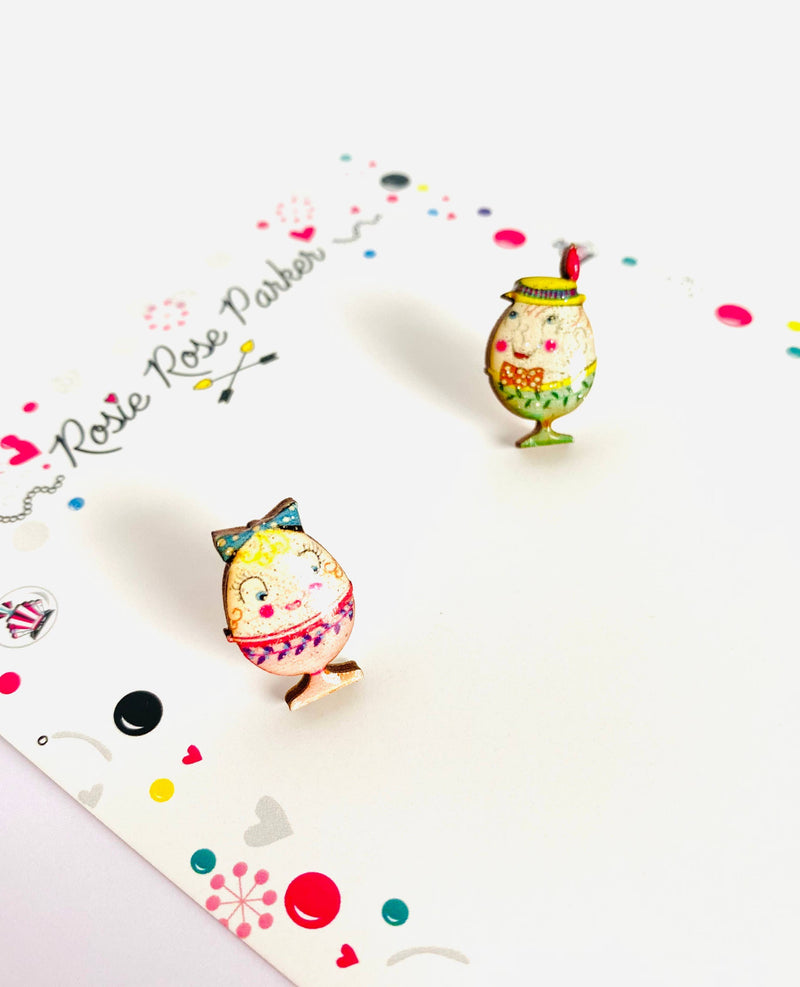 Quirks! Earrings and Accessories Little Easter Egg Studs by Rosie Rose Parker
