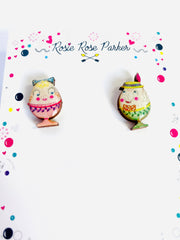 Quirks! Earrings and Accessories Little Easter Egg Studs by Rosie Rose Parker