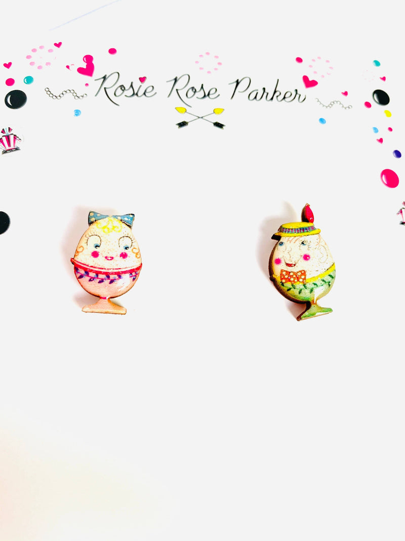 Quirks! Earrings and Accessories Little Easter Egg Studs by Rosie Rose Parker