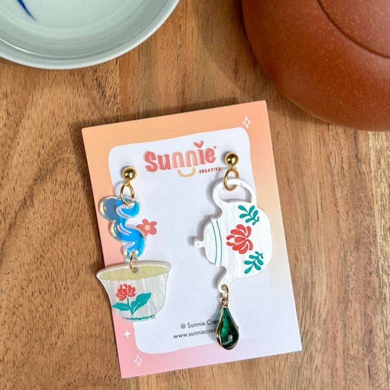 Quirks! Earrings and Accessories Morning Tea Mismatch Acrylic Earrings