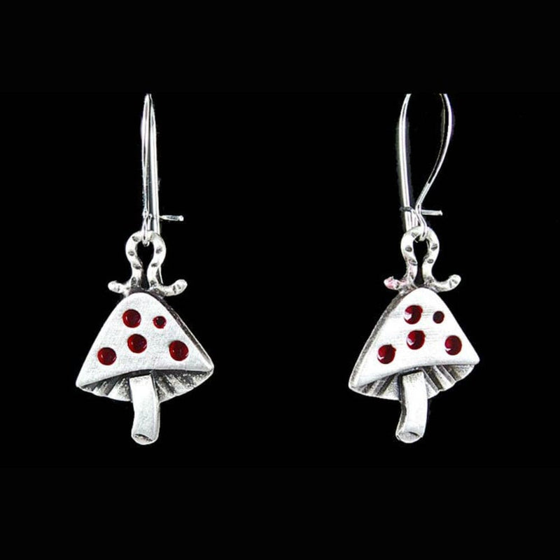 Quirks! Earrings and Accessories Mushroom Earrings by Chickenscratch