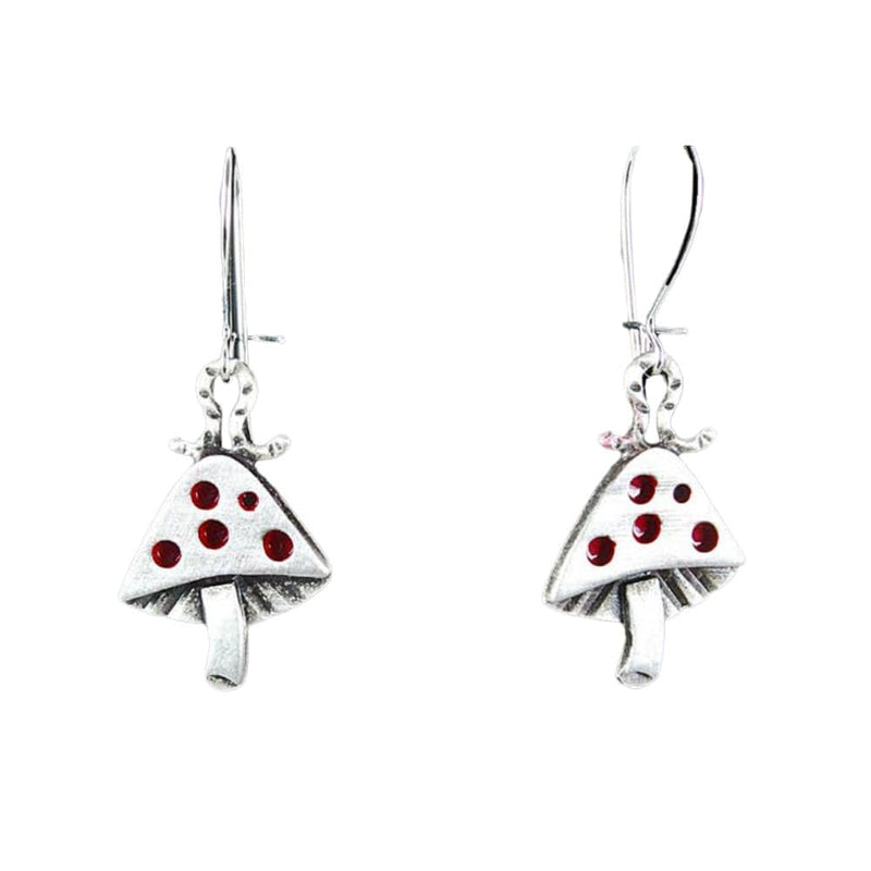Quirks! Earrings and Accessories Mushroom Earrings by Chickenscratch