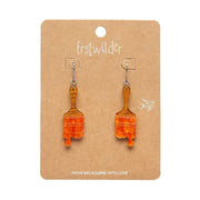 Quirks! Earrings and Accessories Paint Brush Ripple Drop Earrings - Orange by Erstwilder