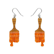 Quirks! Earrings and Accessories Paint Brush Ripple Drop Earrings - Orange by Erstwilder
