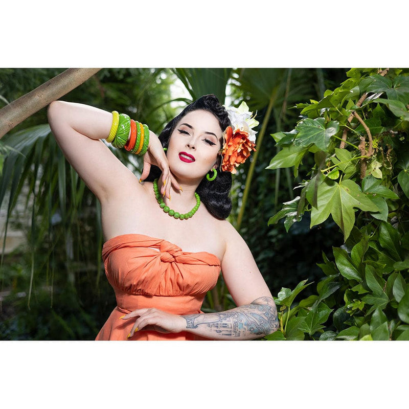 Quirks! Earrings and Accessories Palm Heavy Carve Hoop Earrings by Splendette