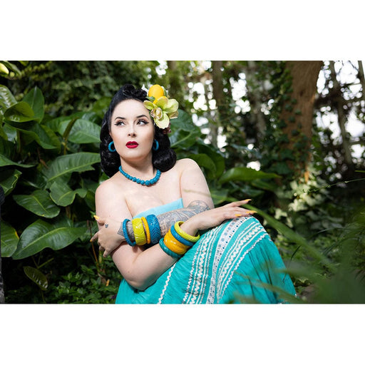 Quirks! Earrings and Accessories Peacock Heavy Carve Hoop Earrings by Splendette