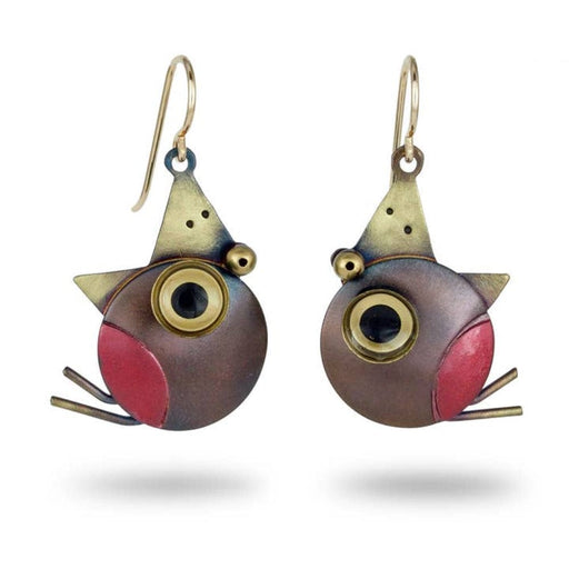 Quirks! Earrings and Accessories Peckish Robin Earrings by Chickenscratch