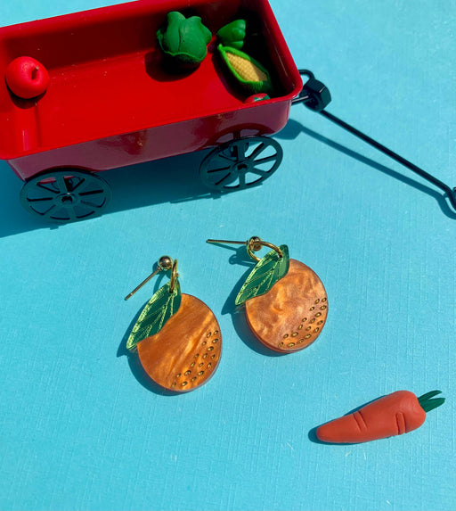 Quirks! Earrings Mini Oranges Acrylic Earrings