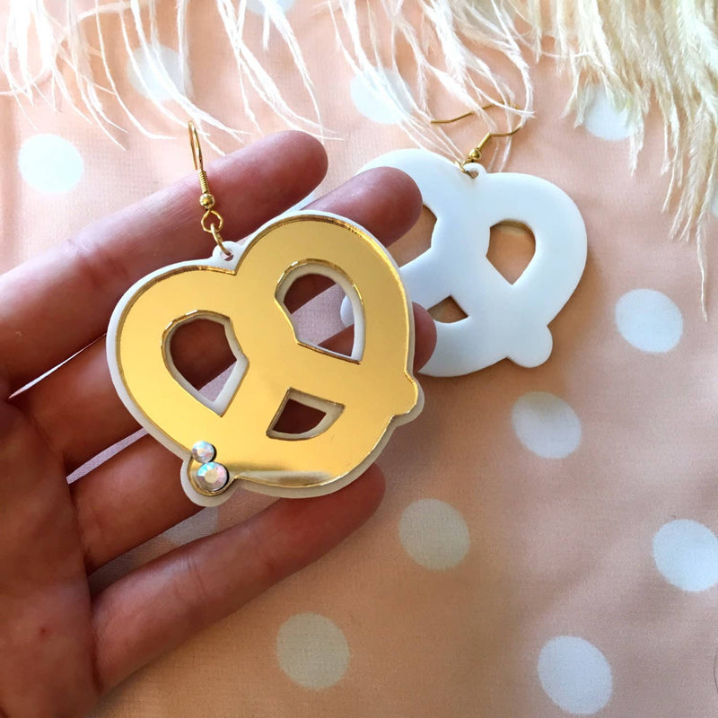 Quirks! Earrings Mirrored Pretzel Earrings