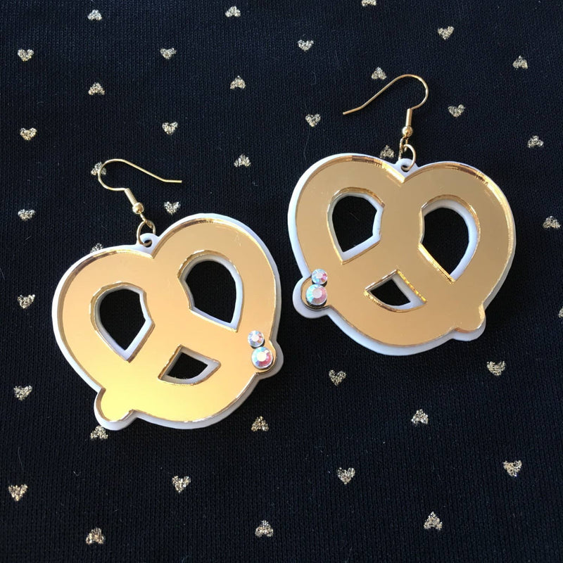 Quirks! Earrings Mirrored Pretzel Earrings