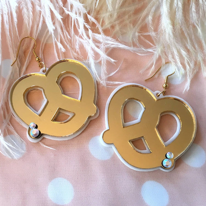 Quirks! Earrings Mirrored Pretzel Earrings