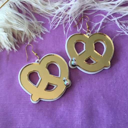 Quirks! Earrings Mirrored Pretzel Earrings