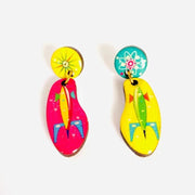 Quirks! earrings Mis-matched Atomic Rocket Earrings by Rosie Rose Parker