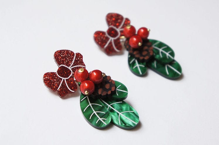 Quirks! Earrings Mistletoe Earrings by Laliblue