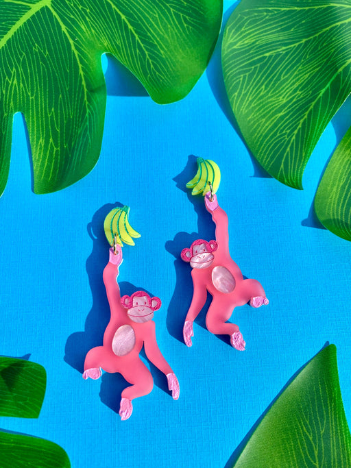 Quirks! Earrings Monkey Business Acrylic Earrings