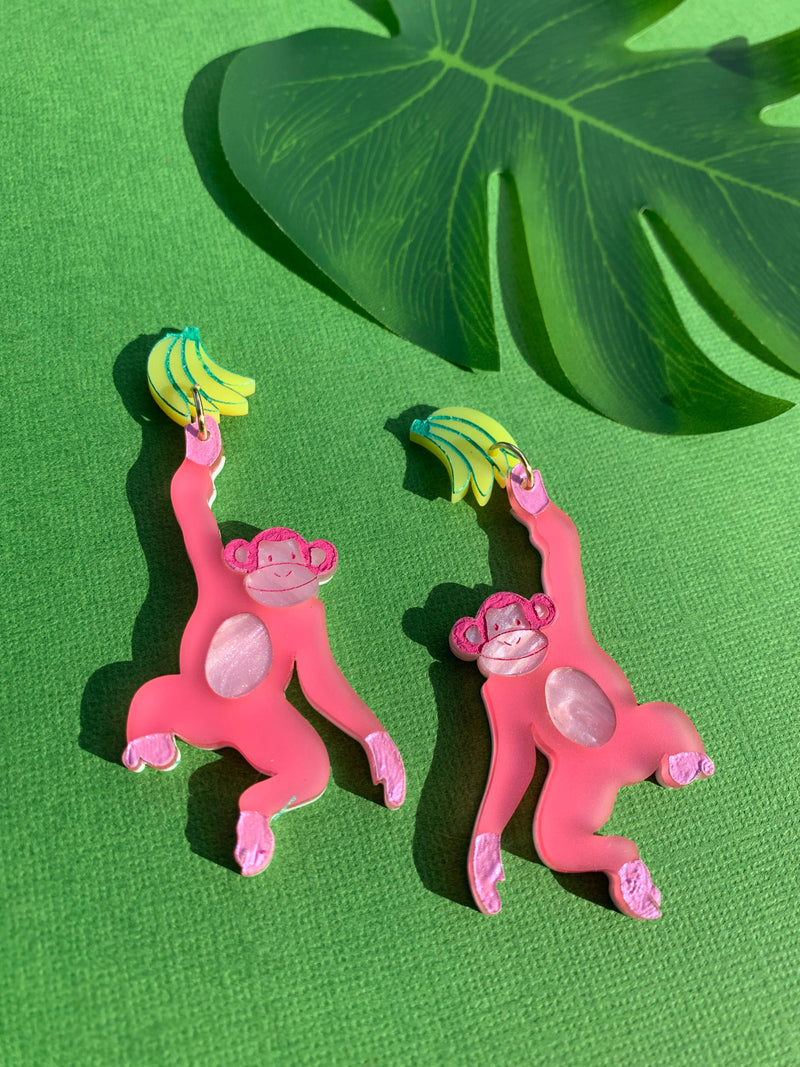Quirks! Earrings Monkey Business Acrylic Earrings