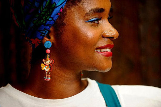 Quirks! Earrings Monkeys with Cymbals Earrings  by Laliblue