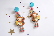 Quirks! Earrings Monkeys with Cymbals Earrings  by Laliblue