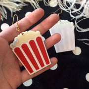 Quirks! Earrings Movie Popcorn Acrylic Statement Earrings