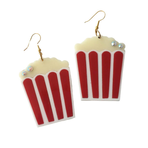 Quirks! Earrings Movie Popcorn Acrylic Statement Earrings