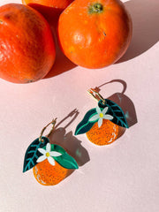 Quirks! Earrings Orange Dangle Earrings