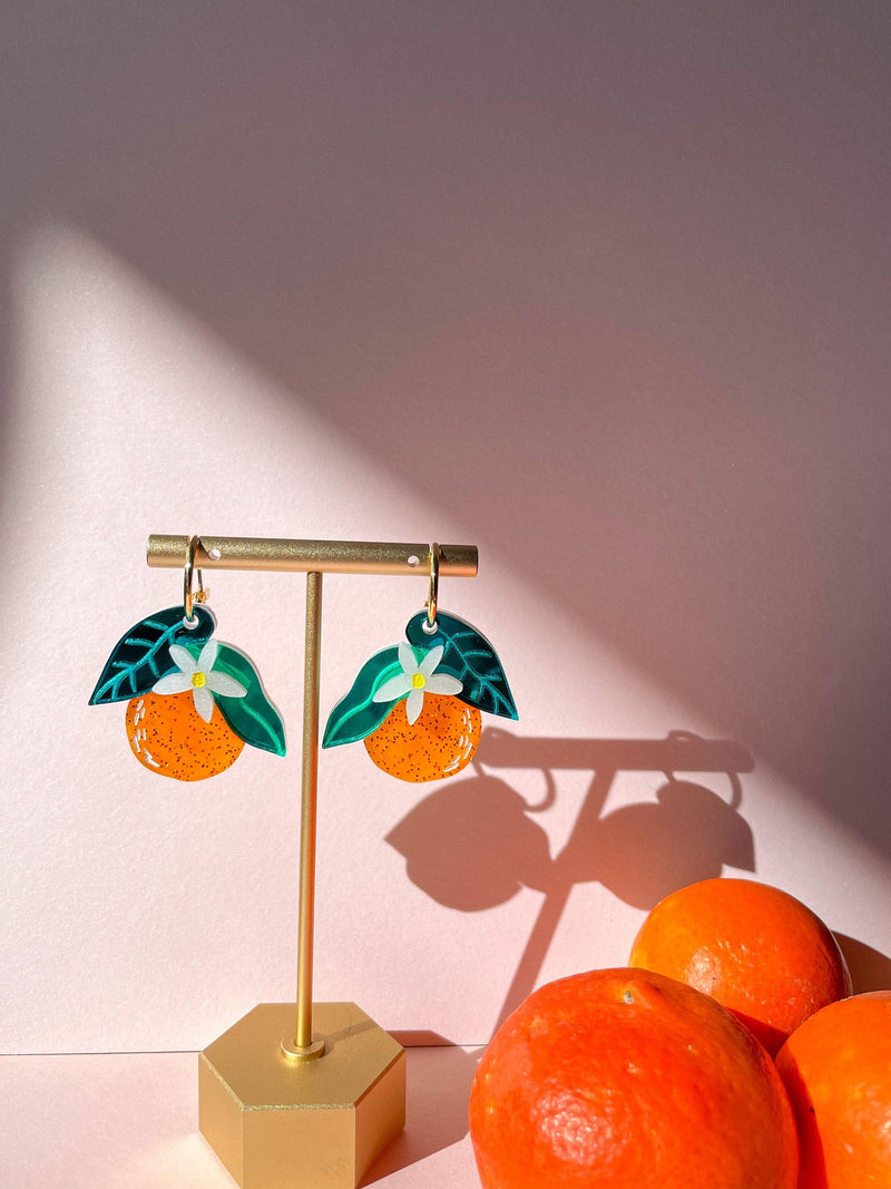 Quirks! Earrings Orange Dangle Earrings
