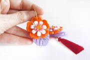 Quirks! Earrings Orange Tropical Flower Earrings by Laliblue