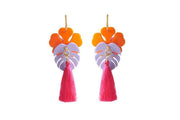 Quirks! Earrings Orange Tropical Flower Earrings by Laliblue