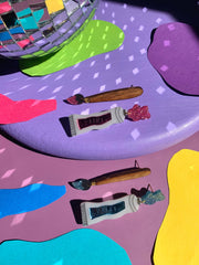 Quirks! Earrings Paint Tube and Brush Statement Acrylic Earrings