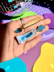 Quirks! Earrings Paint Tube and Brush Statement Acrylic Earrings