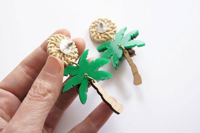 Quirks! Earrings Palm Tree Earrings by Laliblue