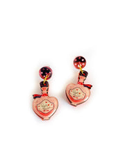 Quirks! Earrings Paris Mon Amour Perfume Bottle Statement Earrings
