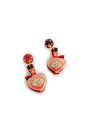 Quirks! Earrings Paris Mon Amour Perfume Bottle Statement Earrings