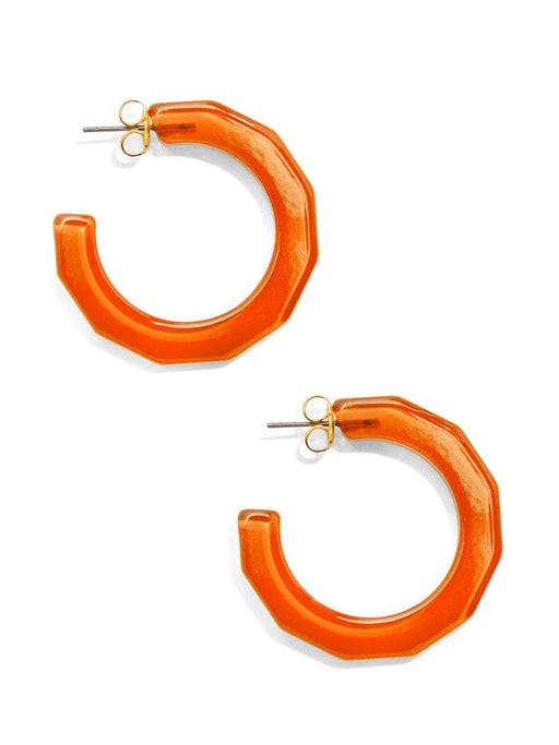 Quirks! Earrings Textured Hoop Earring Orange