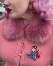 Quirks! Earrings Valentine's Happy Mail Earrings by 50's Vintage Dame x Lipstick & Chrome