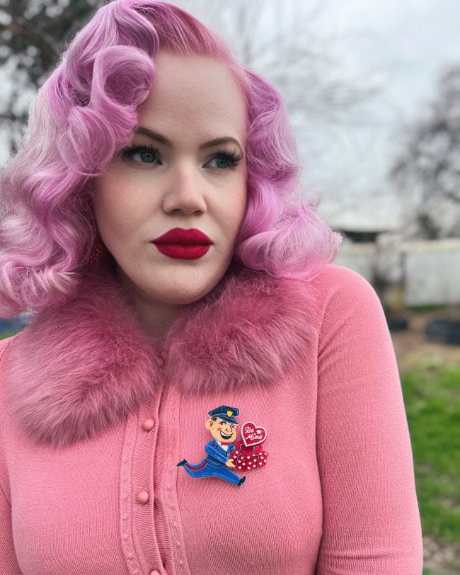 Quirks! Earrings Valentine's Happy Mail Earrings by 50's Vintage Dame x Lipstick & Chrome