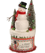 Quirks! figurine Retro Snowman on Box by Bethany Lowe Designs