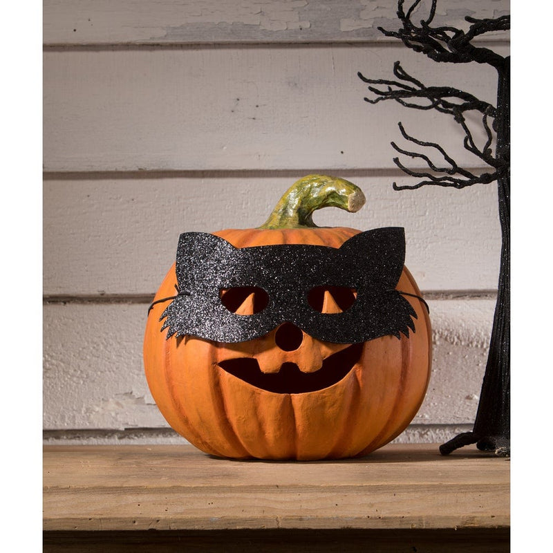 Quirks! Figurines Cat Masquerade Pumpkin by Bethany Lowe Designs