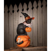 Quirks! Figurines Cat Witch on Pumpkin by Bethany Lowe Designs