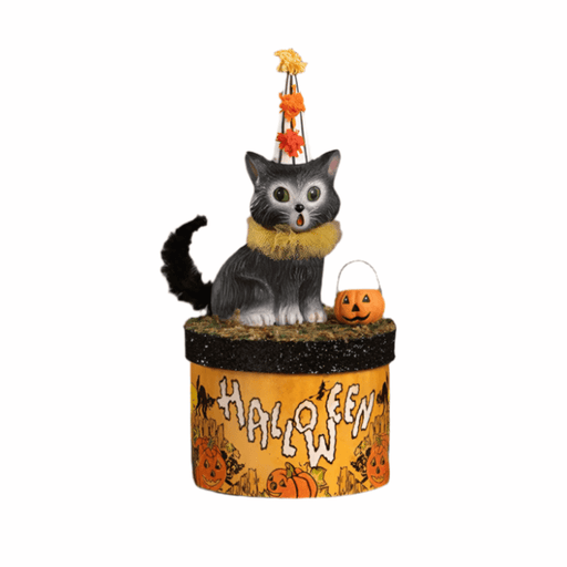 Quirks! Figurines Cecil Cat on Box by Bethany Lowe Designs