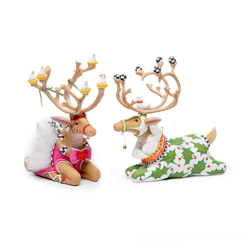 Quirks! Figurines Dash Away Sitting Vixen Reindeer Figure by Patience Brewster