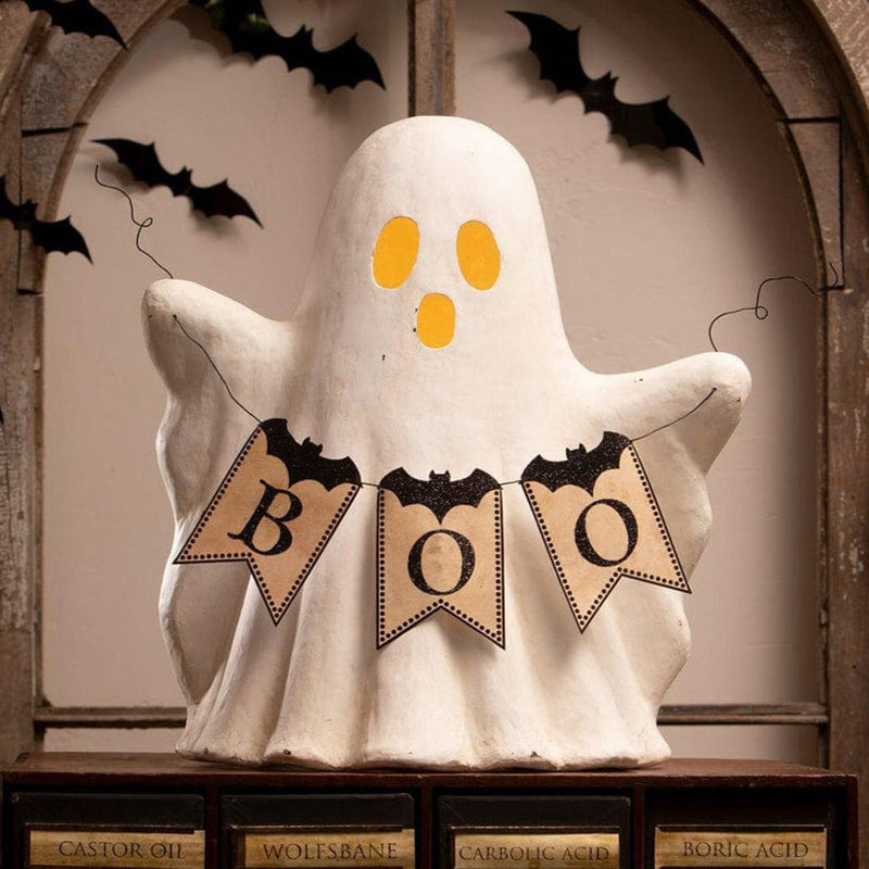 Quirks! Figurines Ghost with Boo Garland by Bethany Lowe Designs