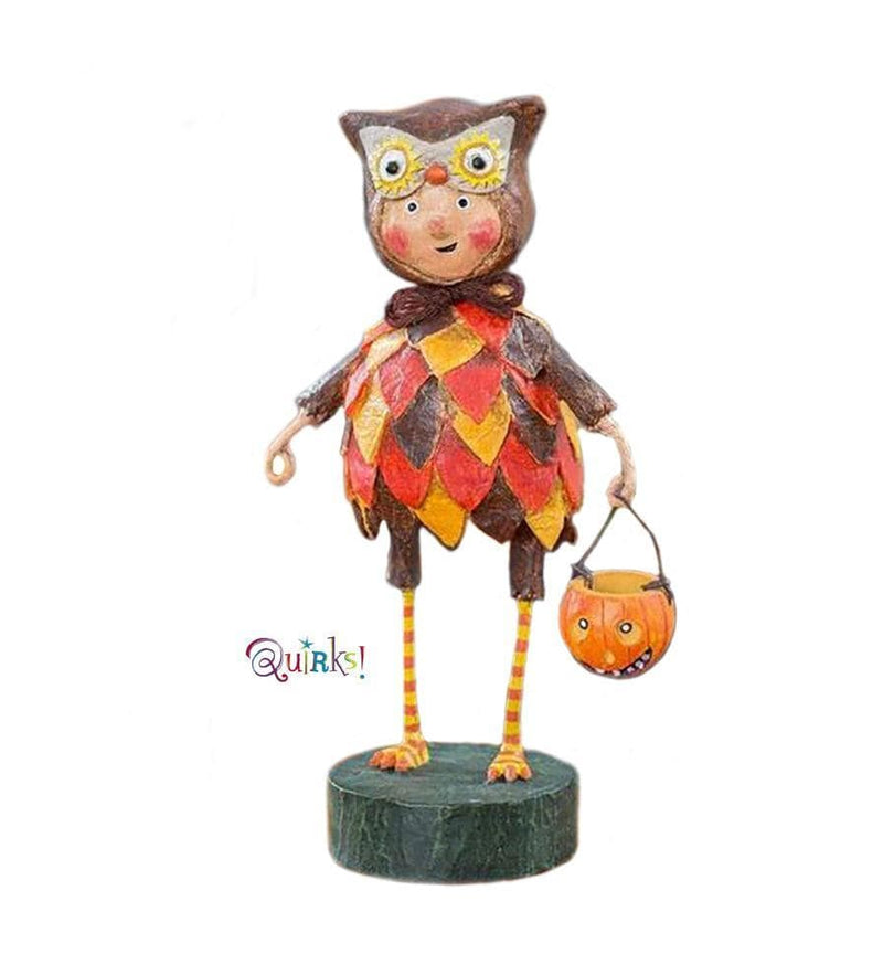 Quirks! Figurines Hoot-N-Hollar Owl Halloween Lori Mitchell Figurine