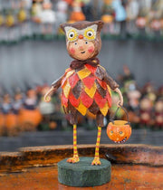Quirks! Figurines Hoot-N-Hollar Owl Halloween Lori Mitchell Figurine