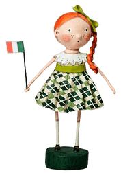 Quirks! Figurines Kristin Go Braugh© Lori Mitchell St. Patrick's Day Figurine