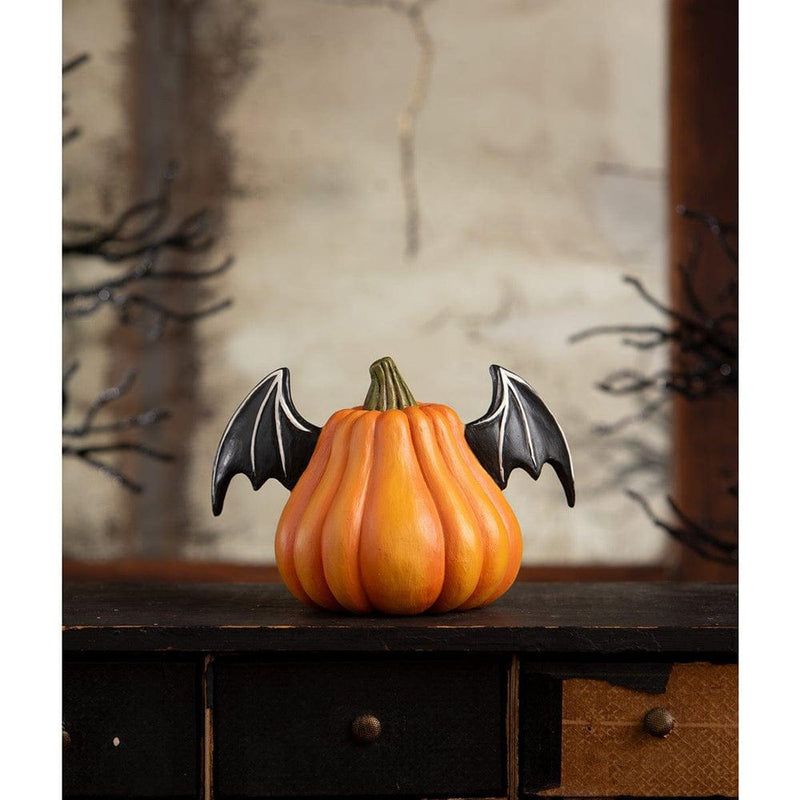Quirks! Figurines Pumpkin Bat Luminary by Bethany Lowe Designs